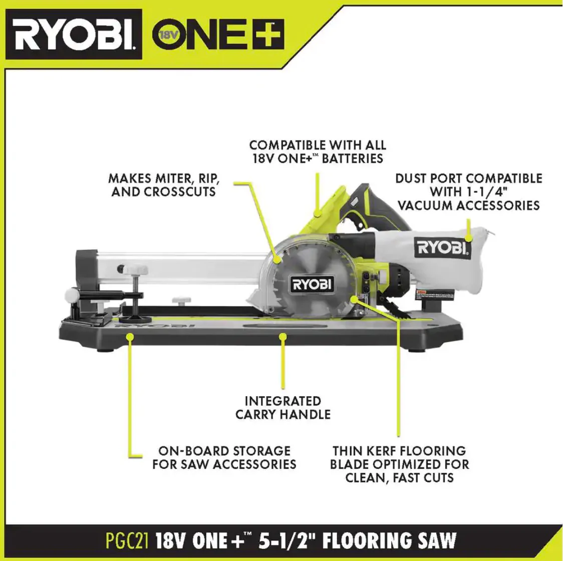 18V ONE+ 5-1/2" Flooring Saw - Image 2