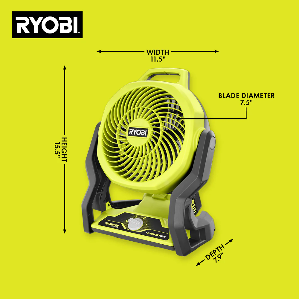 18V ONE+ Hybrid WHISPER SERIES 7.5" FAN - Image 4