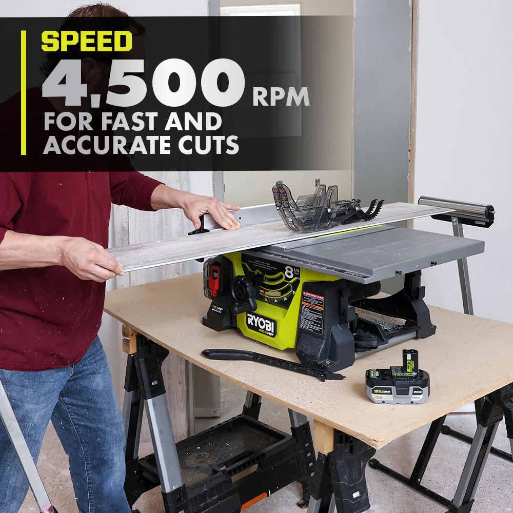 18V ONE+ HP BRUSHLESS 8-1/4" TABLE SAW - Image 4