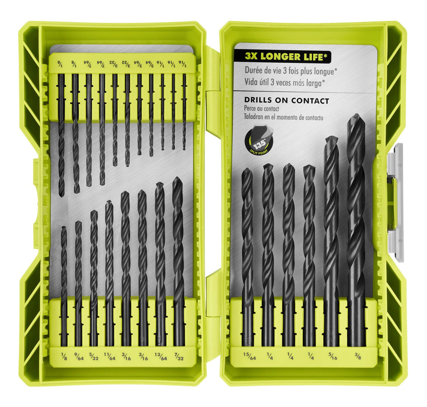 25 PC. ROUND SHANK BLACK OXIDE DRILL BIT SET - Image 3