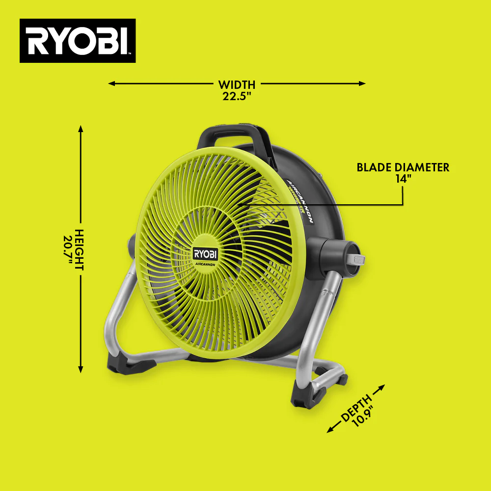 18V ONE+ HYBRID WHISPER SERIES 14" AIR CANNON FAN - Image 3