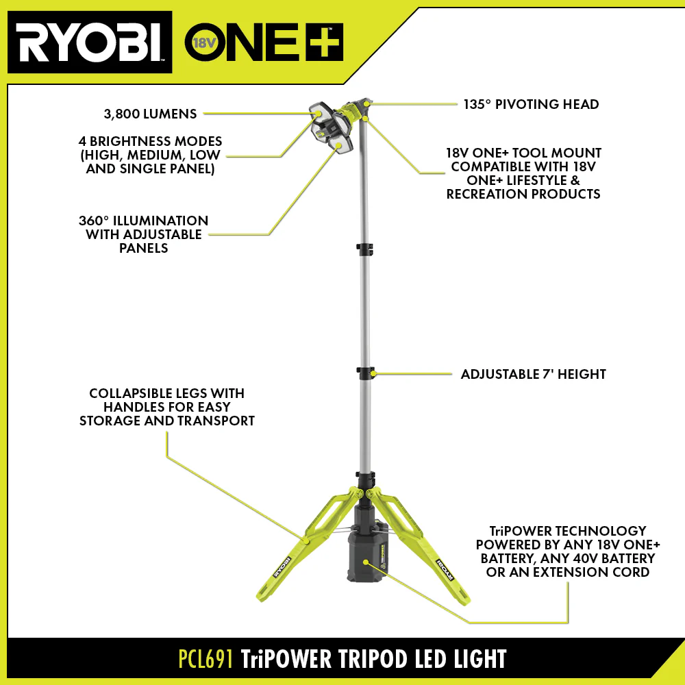 TRIPOWER TRIPOD LED LIGHT - Image 2