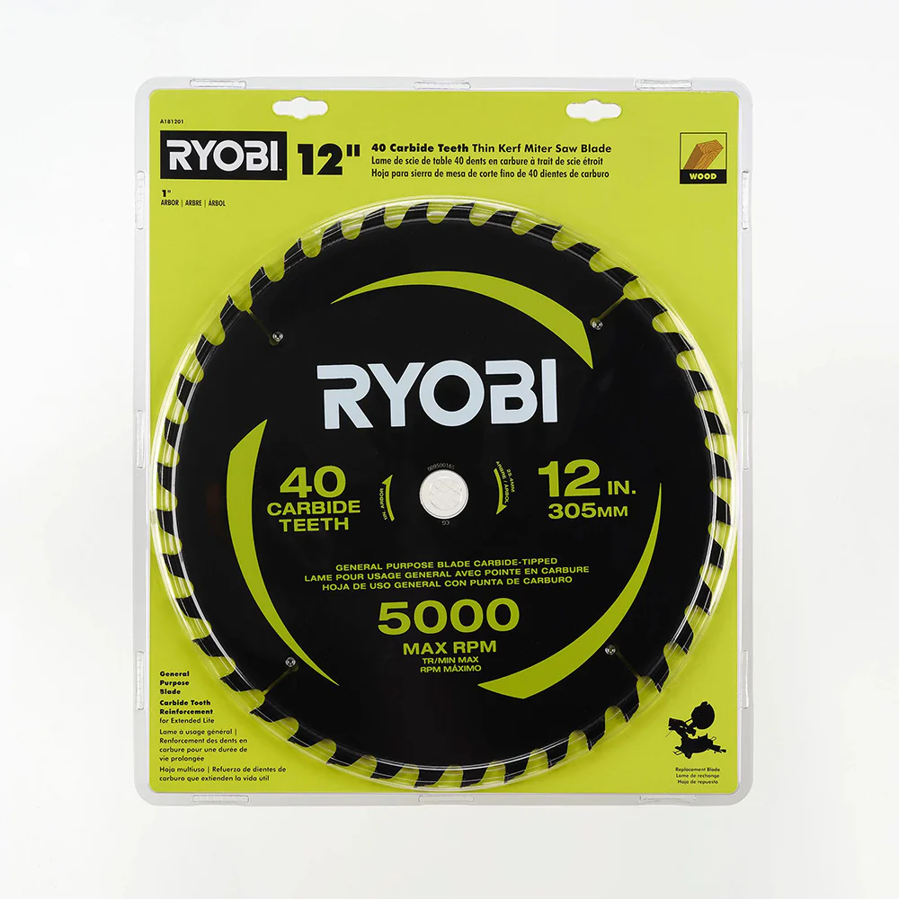 12" 40 CARBIDE TEETH THIN KERF MITER SAW BLADE - Image 2