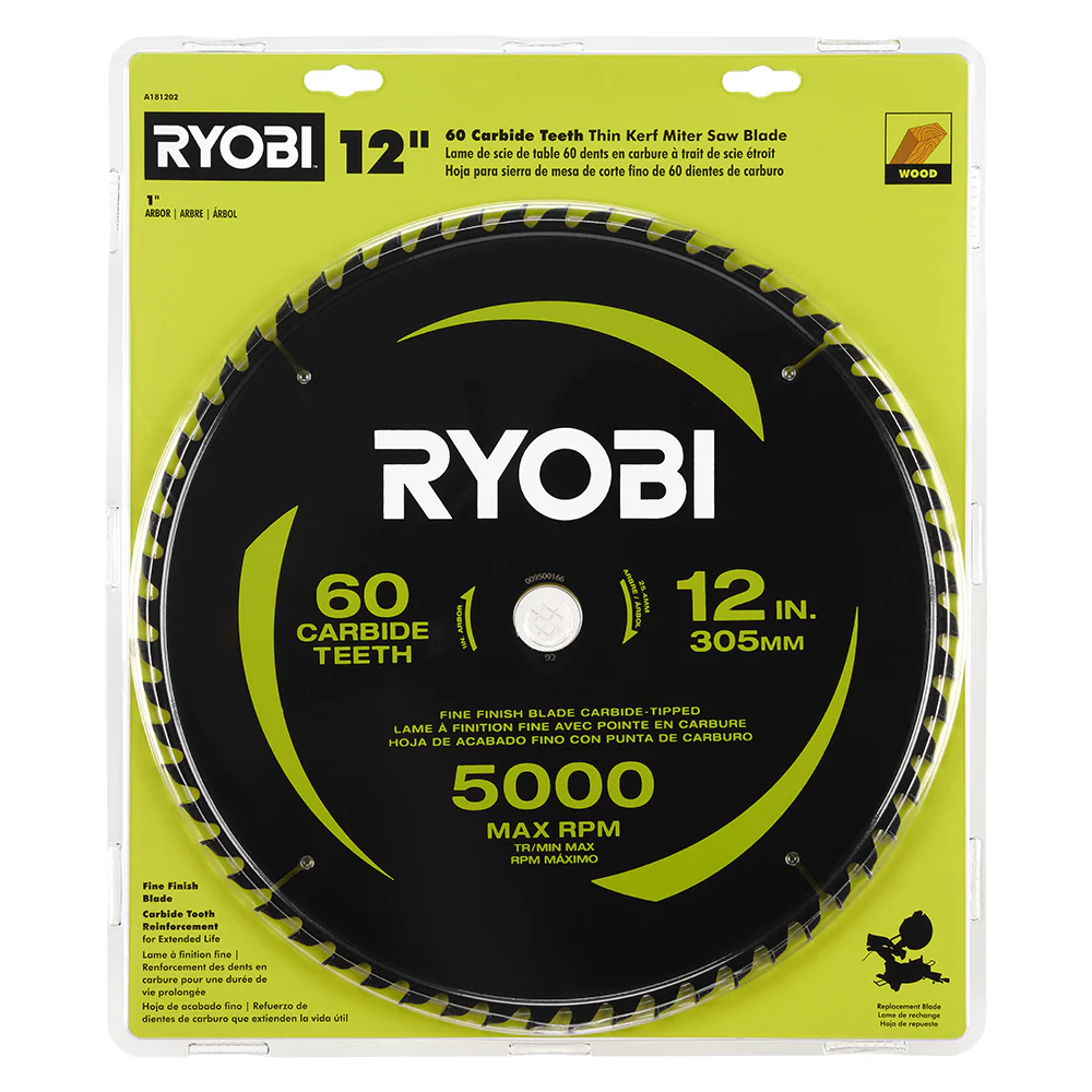 12" 60 CARBIDE TEETH THIN KERF MITER SAW BLADE - Image 2