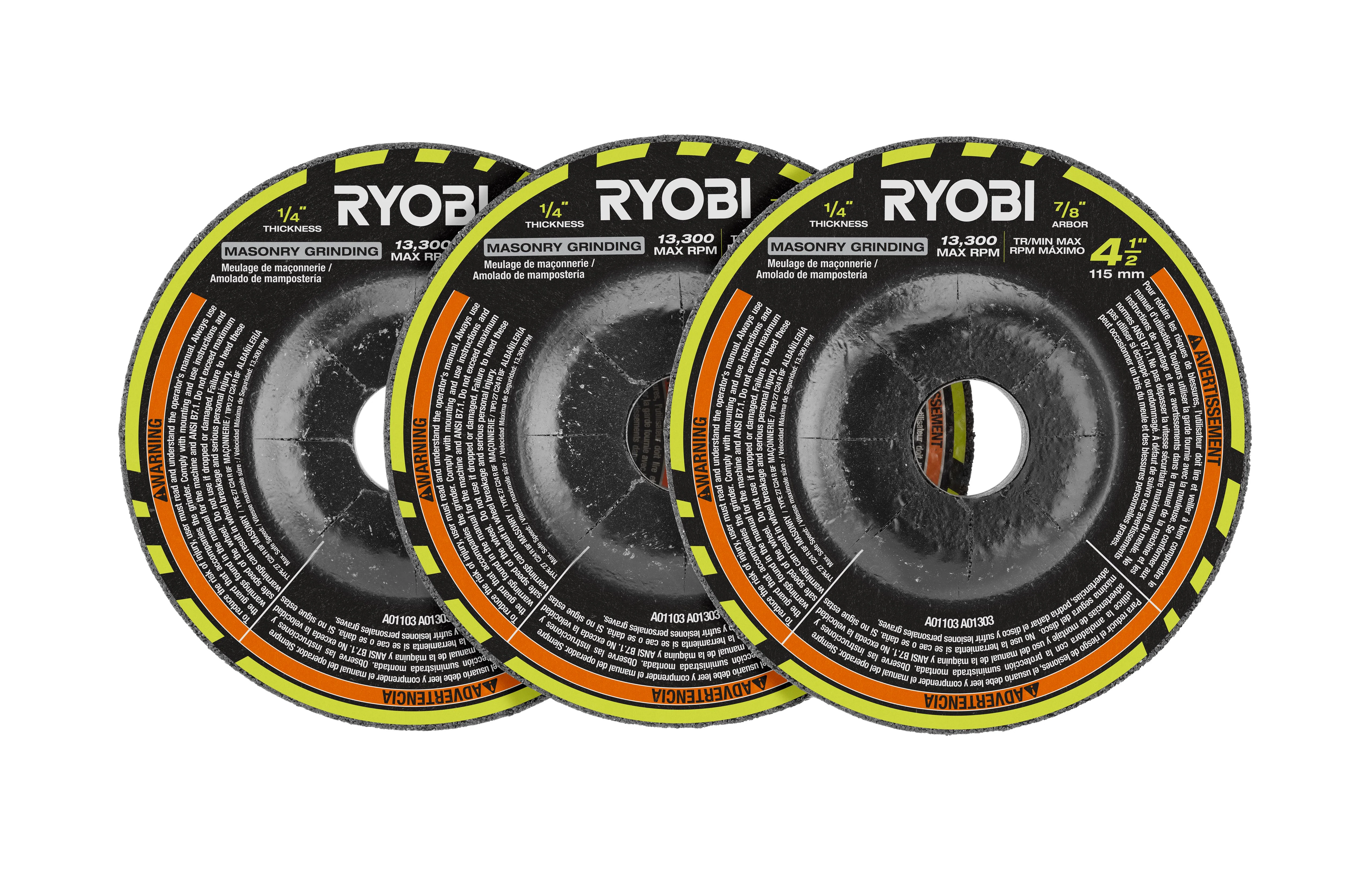 3 PC. 4-1/2" Masonry Grinding Wheel Set - Image 6