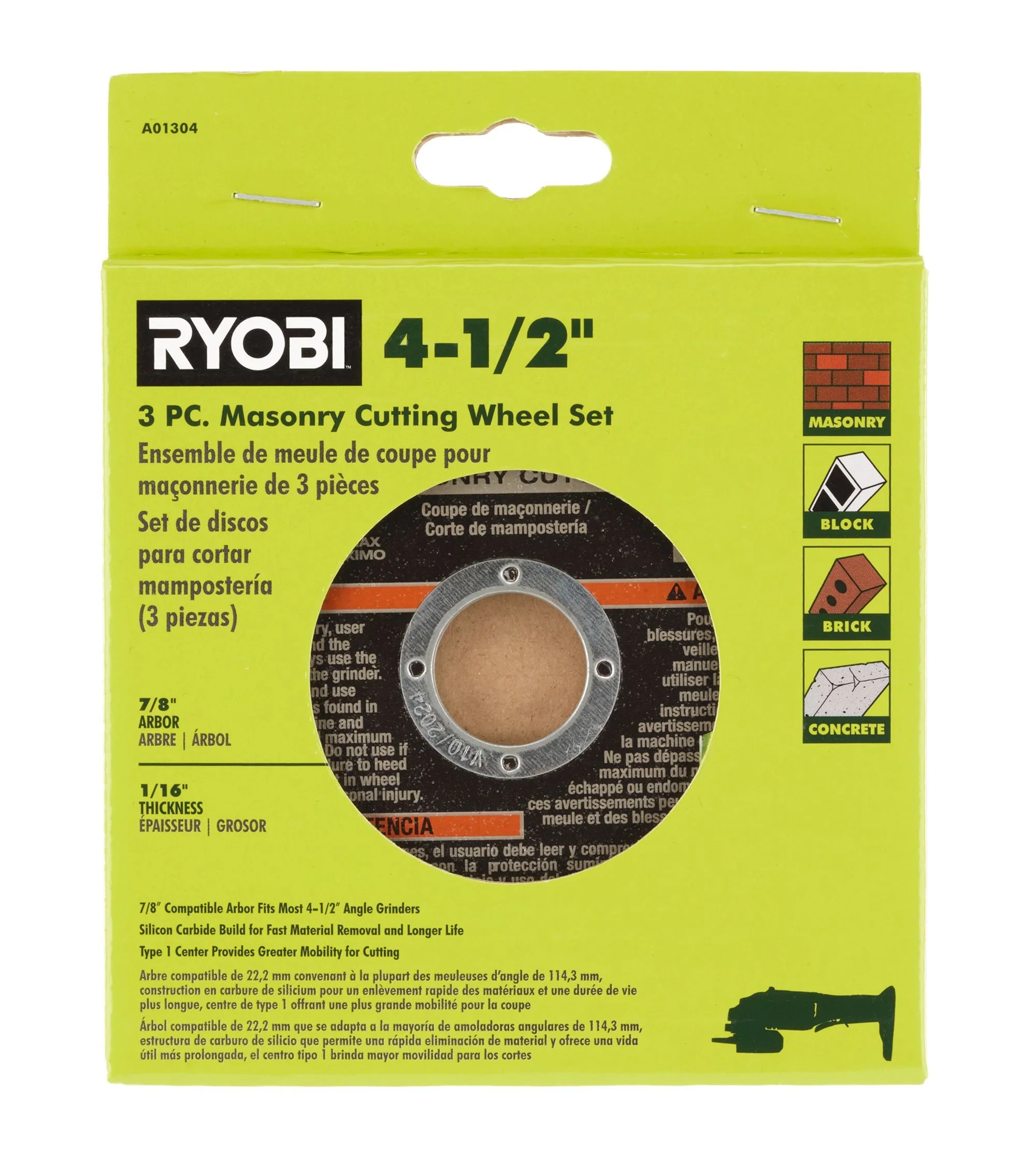3 PC. 4-1/2" Masonry Cutting Wheel Set - Image 3
