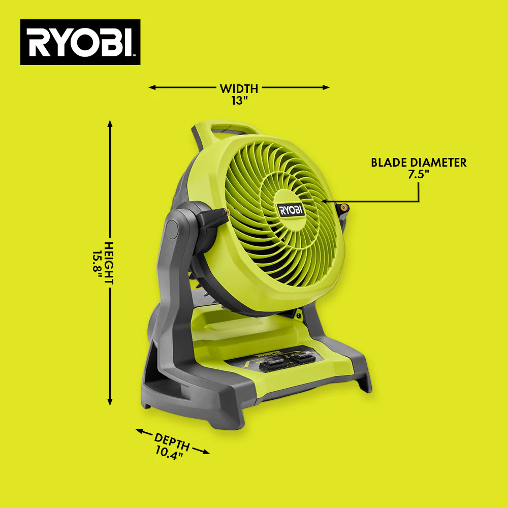 18V ONE+ WHISPER SERIES 7.5" BUCKET TOP MISTING FAN - Image 4