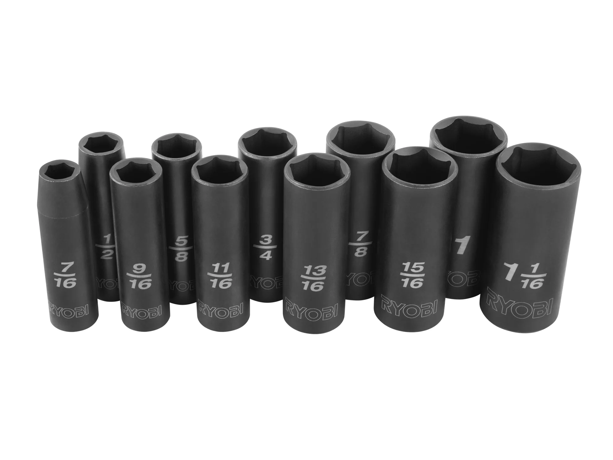 11 PC. SAE 1/2" Drive Deep Impact Socket Set - Image 8