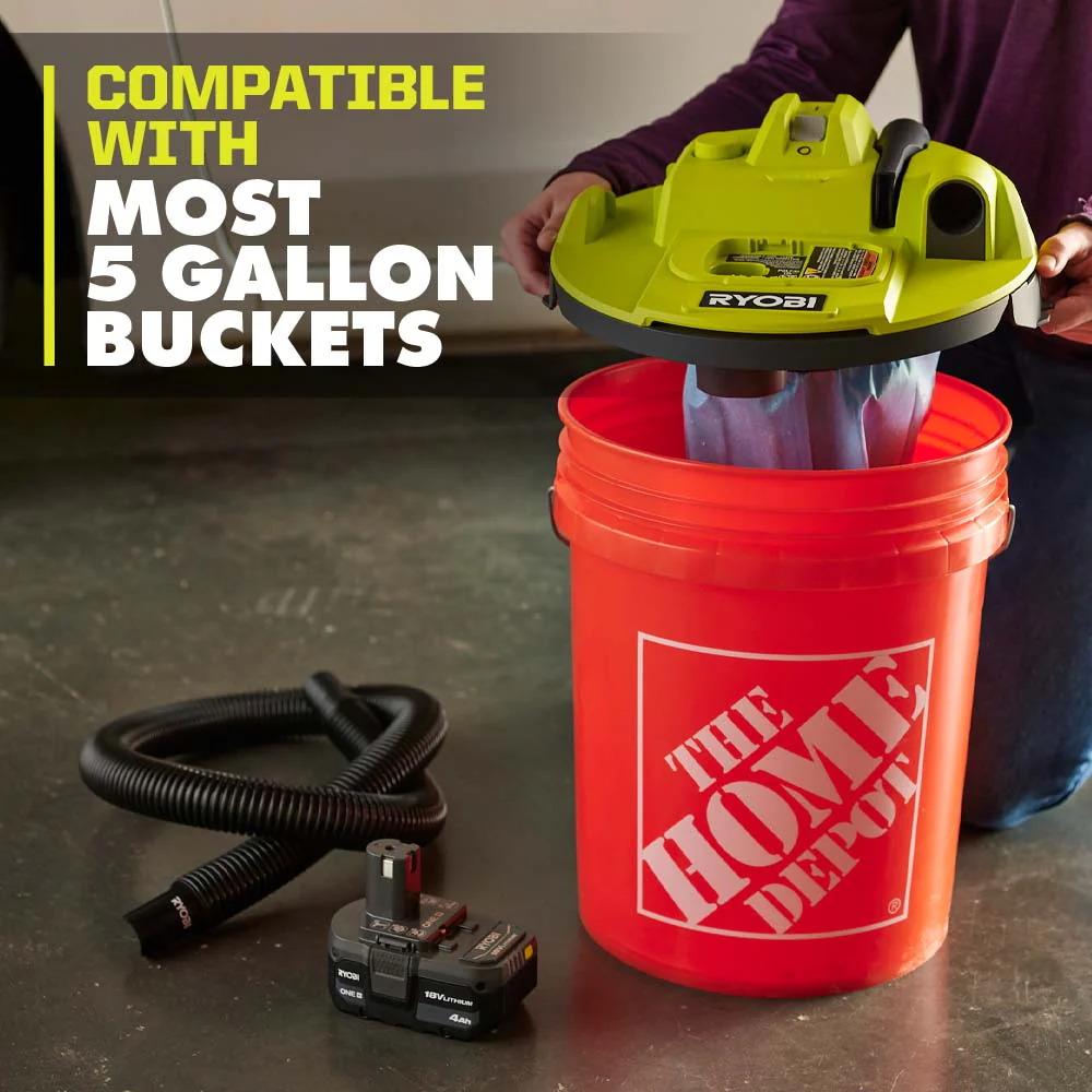 18V ONE+ BUCKET TOP WET/DRY VACUUM KIT - Image 4