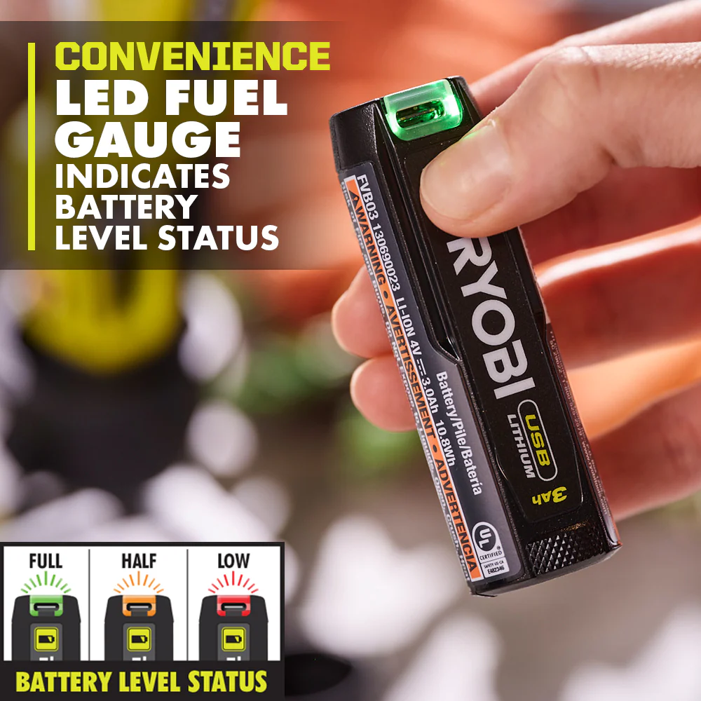 USB LITHIUM 3AH LITHIUM RECHARGEABLE BATTERY (2-PACK) - Image 3