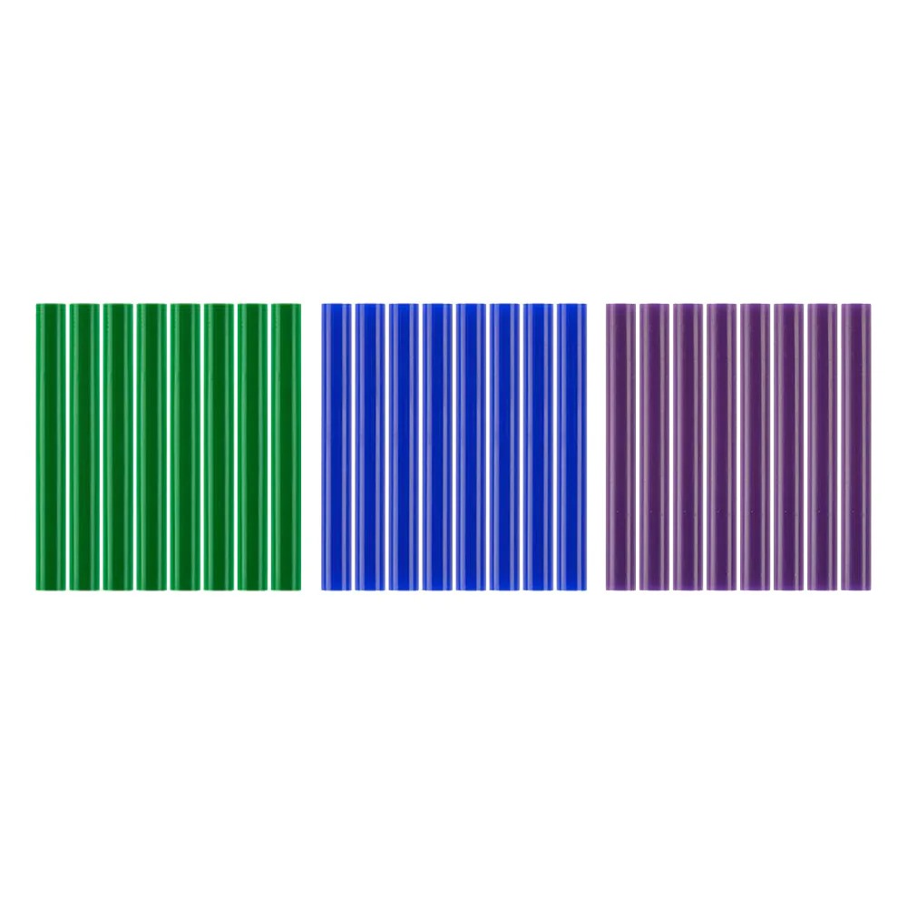 24 PC. FULL SIZE COOL COLOR GLUE STICKS