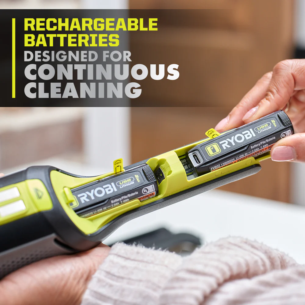 USB Lithium HP Compact Hand Vacuum Cleaner Kit with (2) USB Lithium 2.0 Ah Batteries and Charger - Image 6