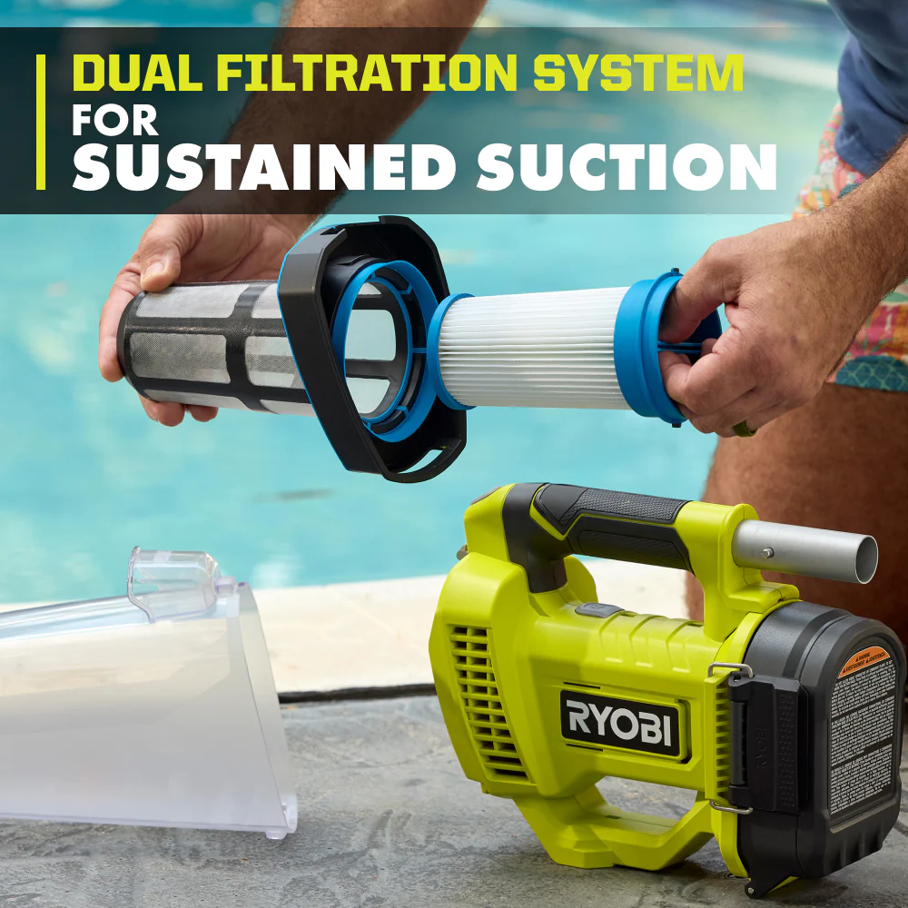 18V ONE+ Handheld Cordless Pool Vacuum Cleaner (Tool Only) with Floor Head - Image 8