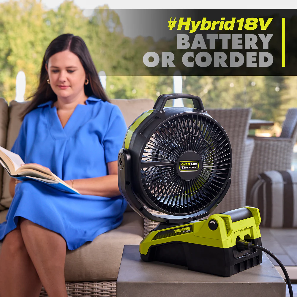 18V ONE+ HP Brushless Hybrid 9" Oscillating Fan - Image 5