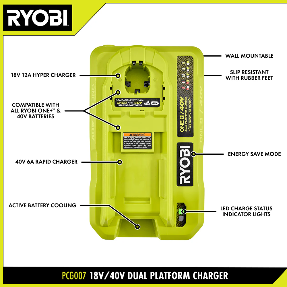 ONE+ 18V/40V Dual Platform Charger - Image 3