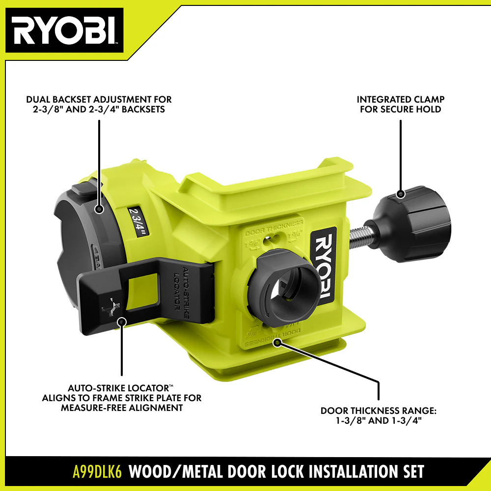 Wood/Metal Door Lock Installation Set - Image 2
