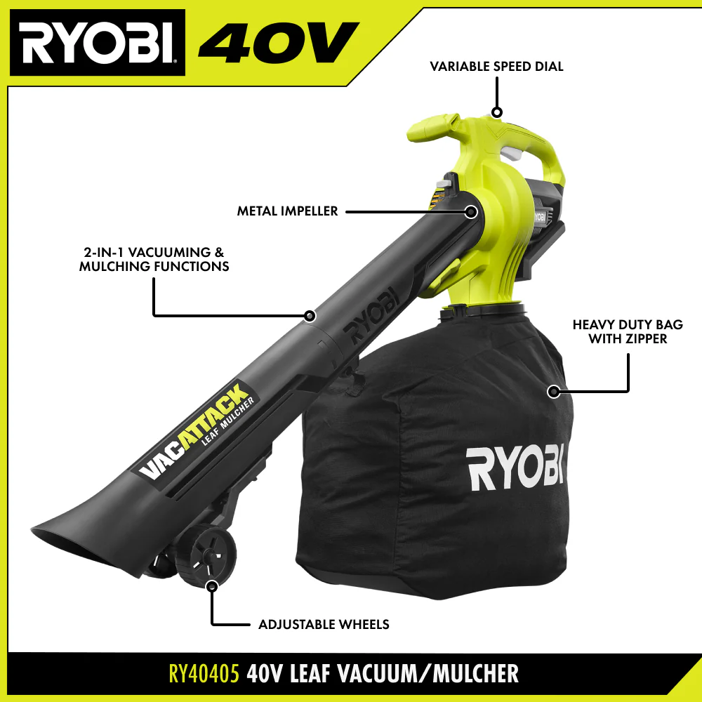 40V LEAF VACUUM/MULCHER - Image 3