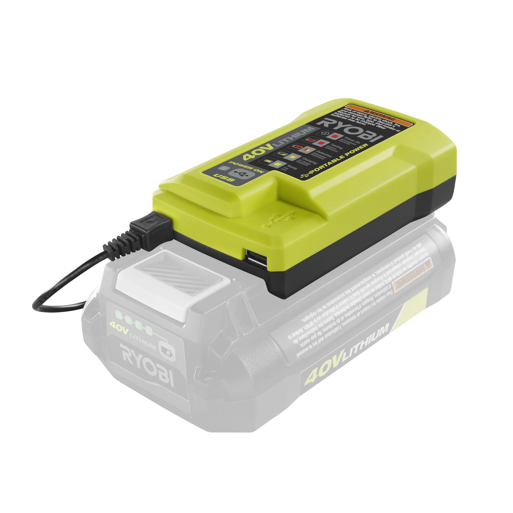 40V CHARGER WITH USB PORT - Image 2