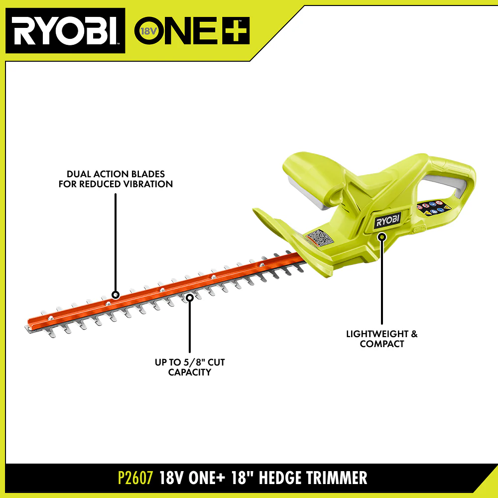 18V ONE+ 18" Hedge Trimmer - Image 2