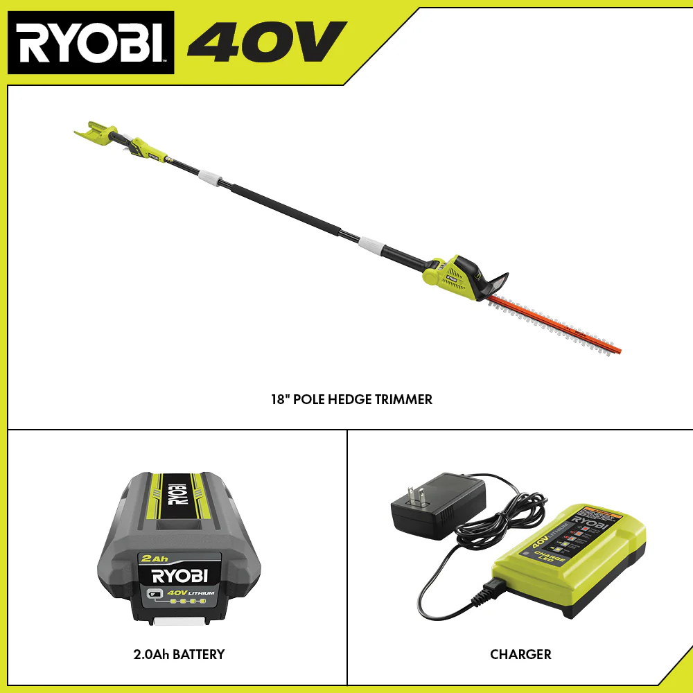 40V 18" POLE HEDGE TRIMMER KIT - Image 2