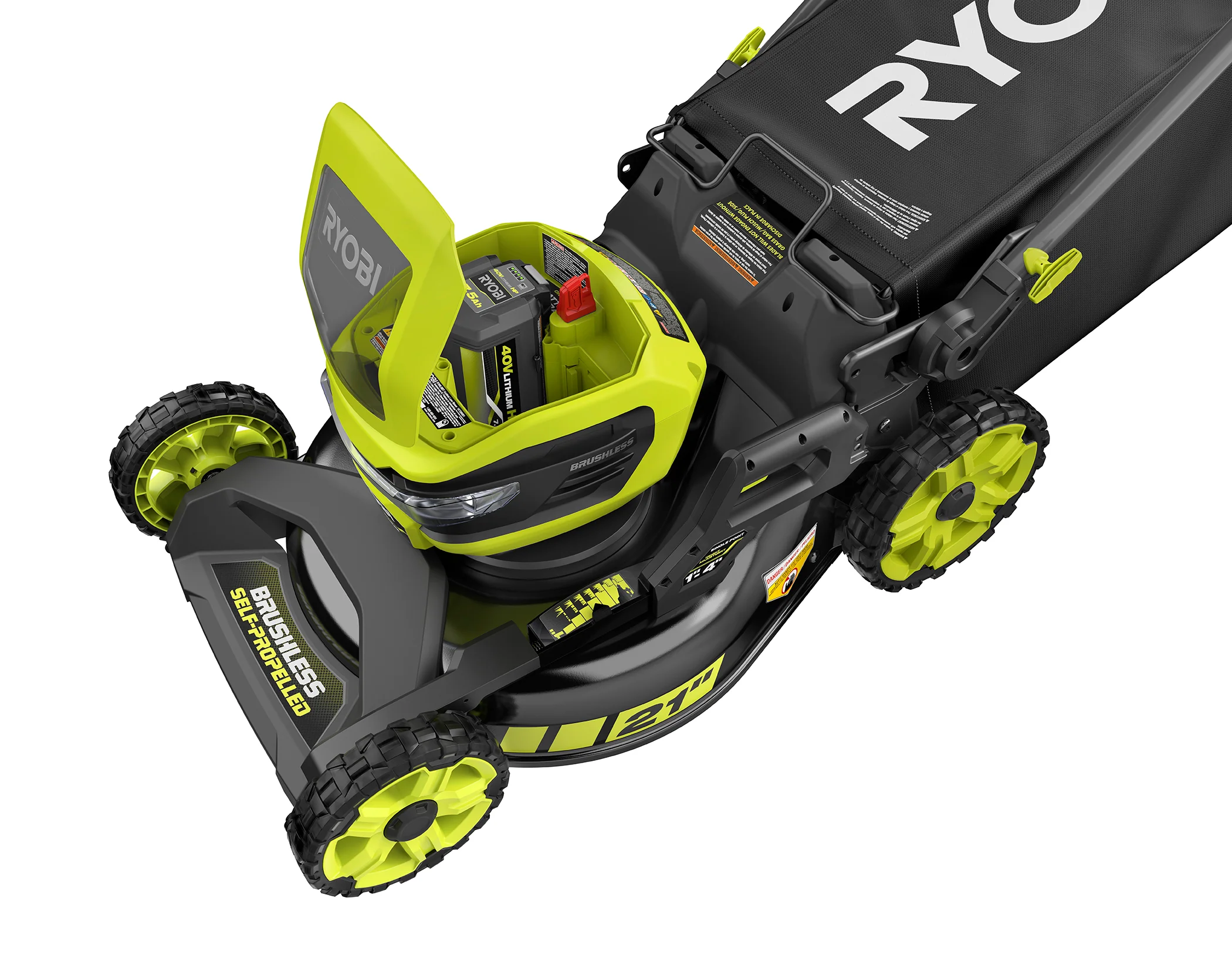 40V 21" BRUSHLESS Self-Propelled Mower with 7.5AH Battery & Charger - Image 7