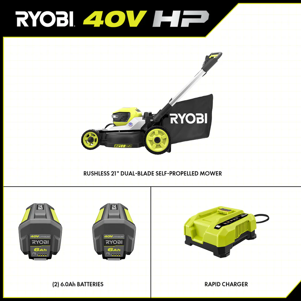 40V HP BRUSHLESS 21" SELF-PROPELLED MULTI-BLADE MOWER KIT - Image 3
