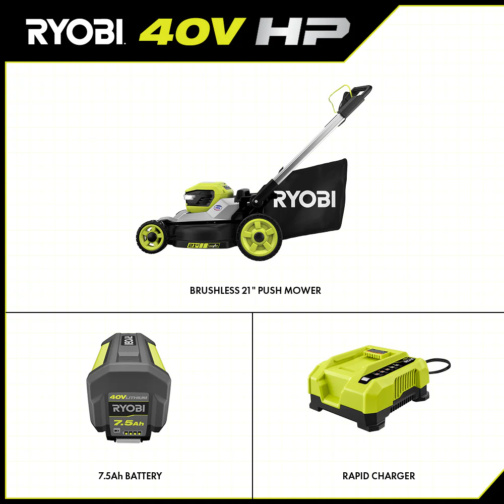 40V HP BRUSHLESS 21" MULTI-BLADE PUSH MOWER KIT - Image 3