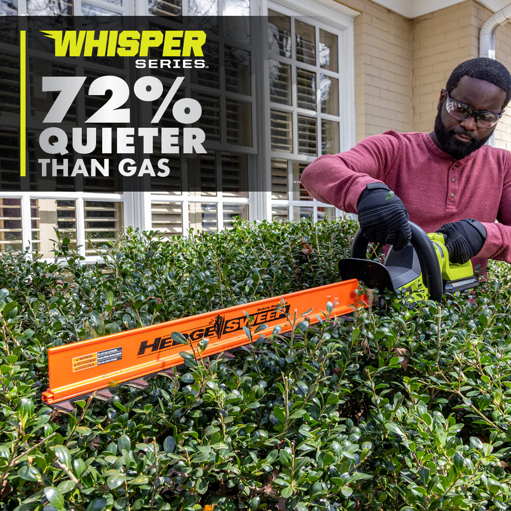 40V HP BRUSHLESS WHISPER SERIES 26" HEDGE TRIMMER KIT - Image 7
