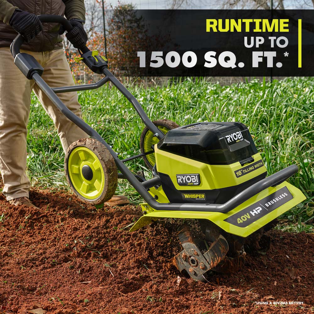 40V HP BRUSHLESS WHISPER SERIES 16" FRONT TINE TILLER KIT - Image 5