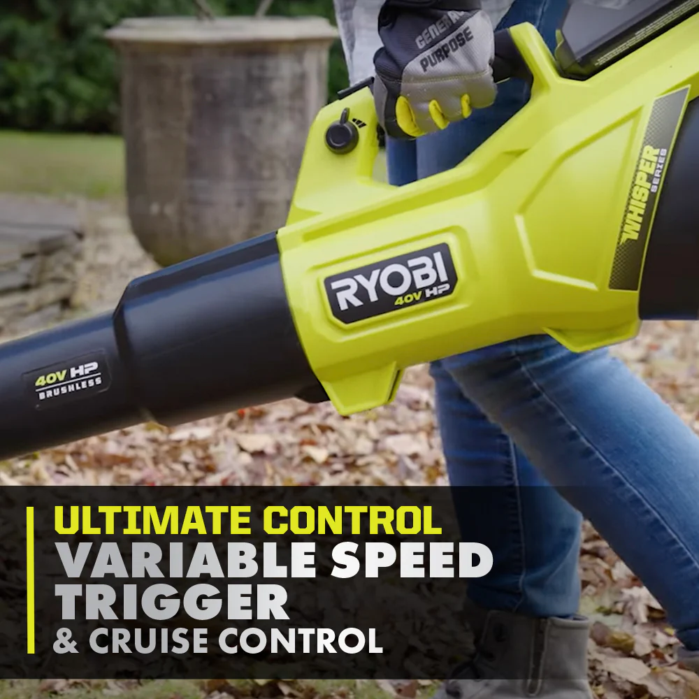 40V HP BRUSHLESS 600 CFM WHISPER SERIES BLOWER & 15" CARBON FIBER STRING TRIMMER COMBO KIT - Image 17