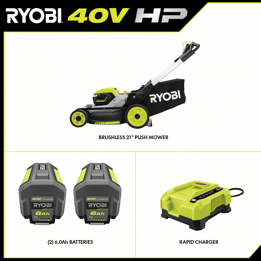40V HP BRUSHLESS 21" MULTI-BLADE PUSH MOWER KIT - Image 3