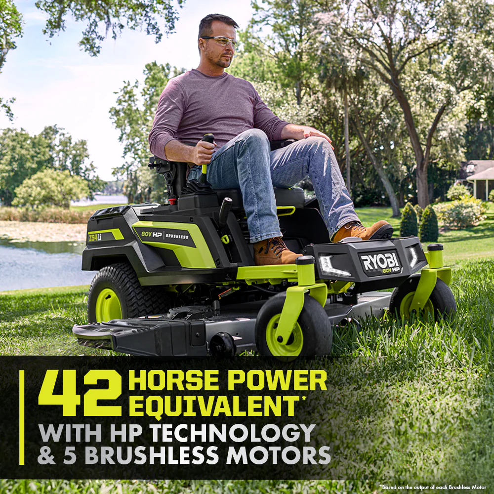 80V HP BRUSHLESS 54" LITHIUM ELECTRIC ZERO TURN RIDING MOWER KIT - Image 7