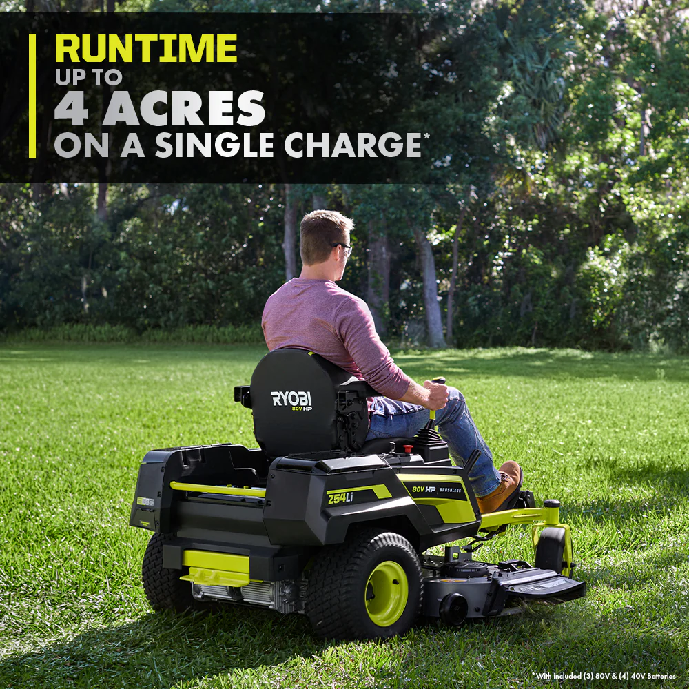 80V HP BRUSHLESS 54" LITHIUM ELECTRIC ZERO TURN RIDING MOWER KIT - Image 8