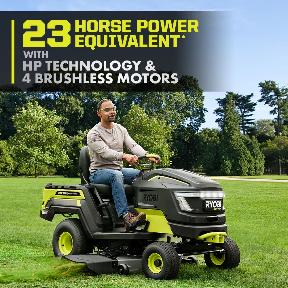 80V HP BRUSHLESS 46" BATTERY CORDLESS ELECTRIC RIDING LAWN TRACTOR KIT - Image 5