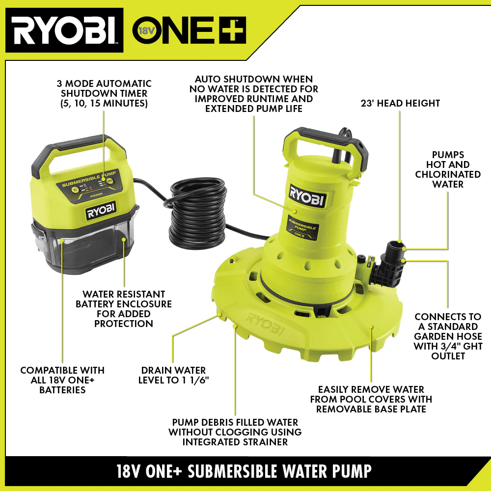 18V ONE+ 20 GPM SUBMERSIBLE WATER TRANSFER PUMP KIT - Image 3
