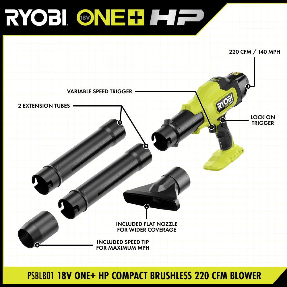 18V ONE+ HP COMPACT BRUSHLESS 220 CFM BLOWER KIT - Image 3