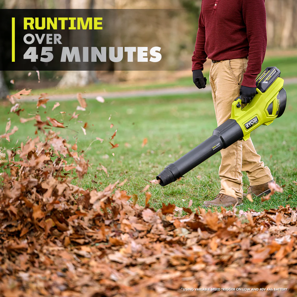 40V HP Brushless WHISPER SERIES 650 CFM 160 MPH Leaf Blower Cordless with 4.0 Ah Battery and Charger - Image 7