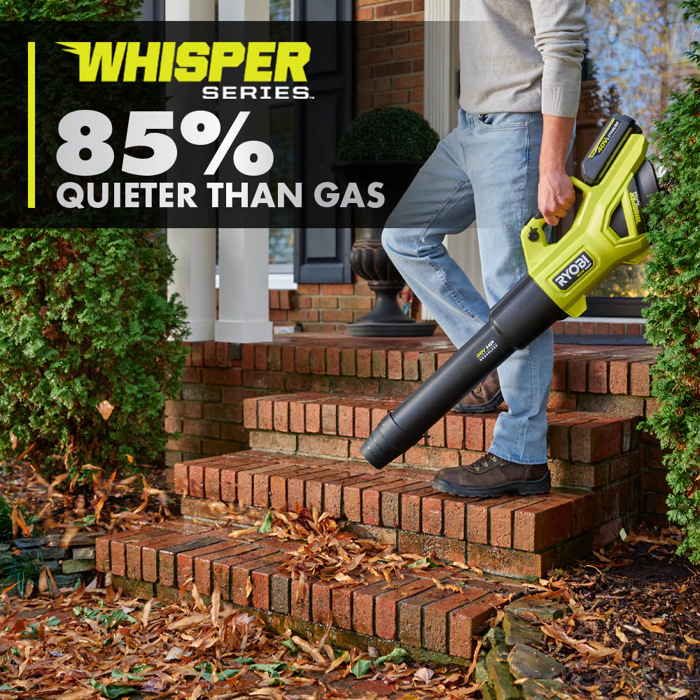 40V HP Brushless WHISPER SERIES 650 CFM 160 MPH Leaf Blower Cordless with 4.0 Ah Battery and Charger - Image 8