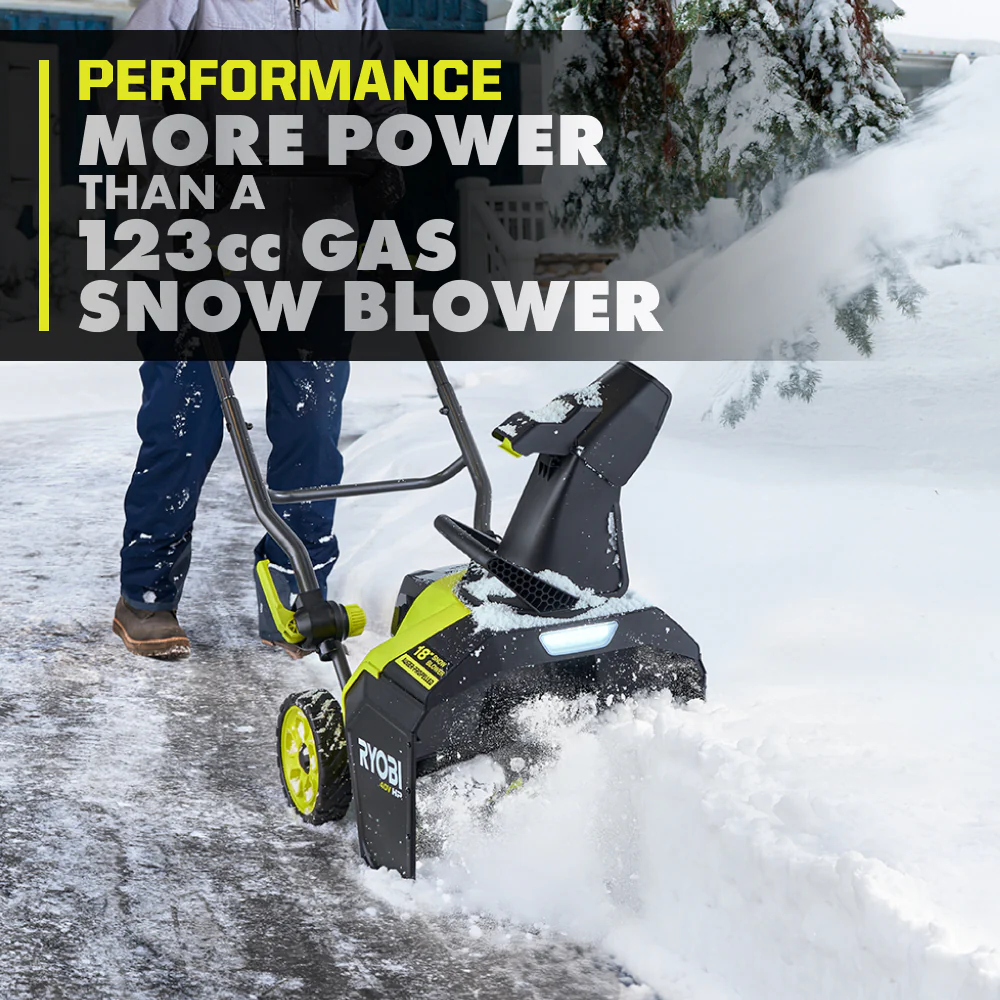 40V HP Brushless 18” Single-Stage Auger-Propelled Snow Blower Kit - Image 4